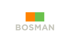 Logo Bosman. Bosman is hét kennis- en regiebedrijf voor high-end technische installaties voor vooruitstrevend commercieel vastgoed.